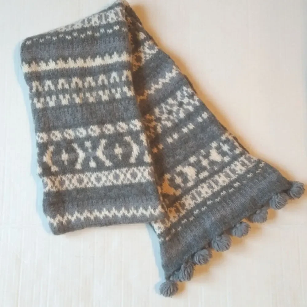 Banana Republic Alpaca Wool Pom Scarf